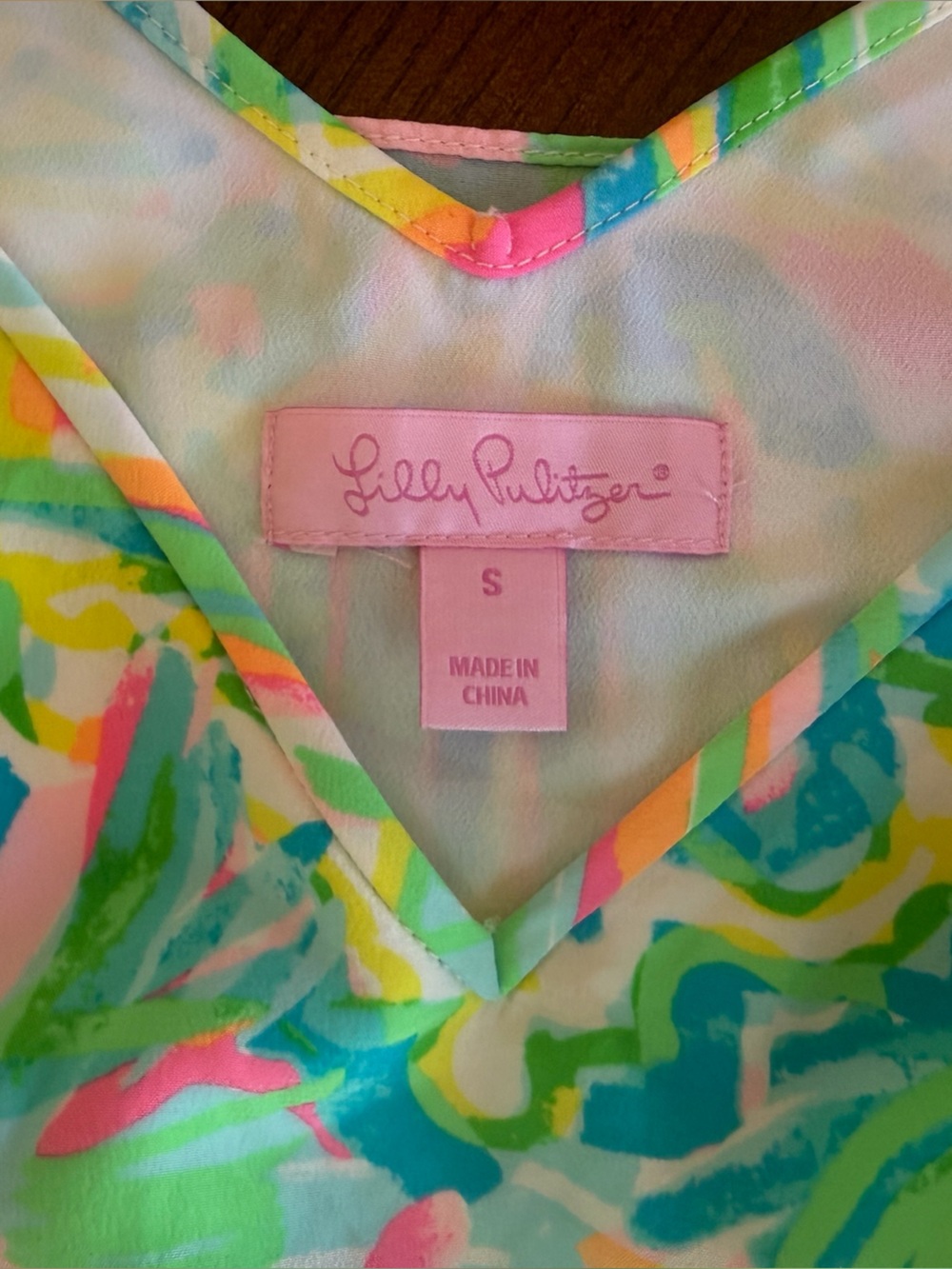 Lilly Pulitzer Neon Strappy Dress- Size Small - Picture 4 of 4